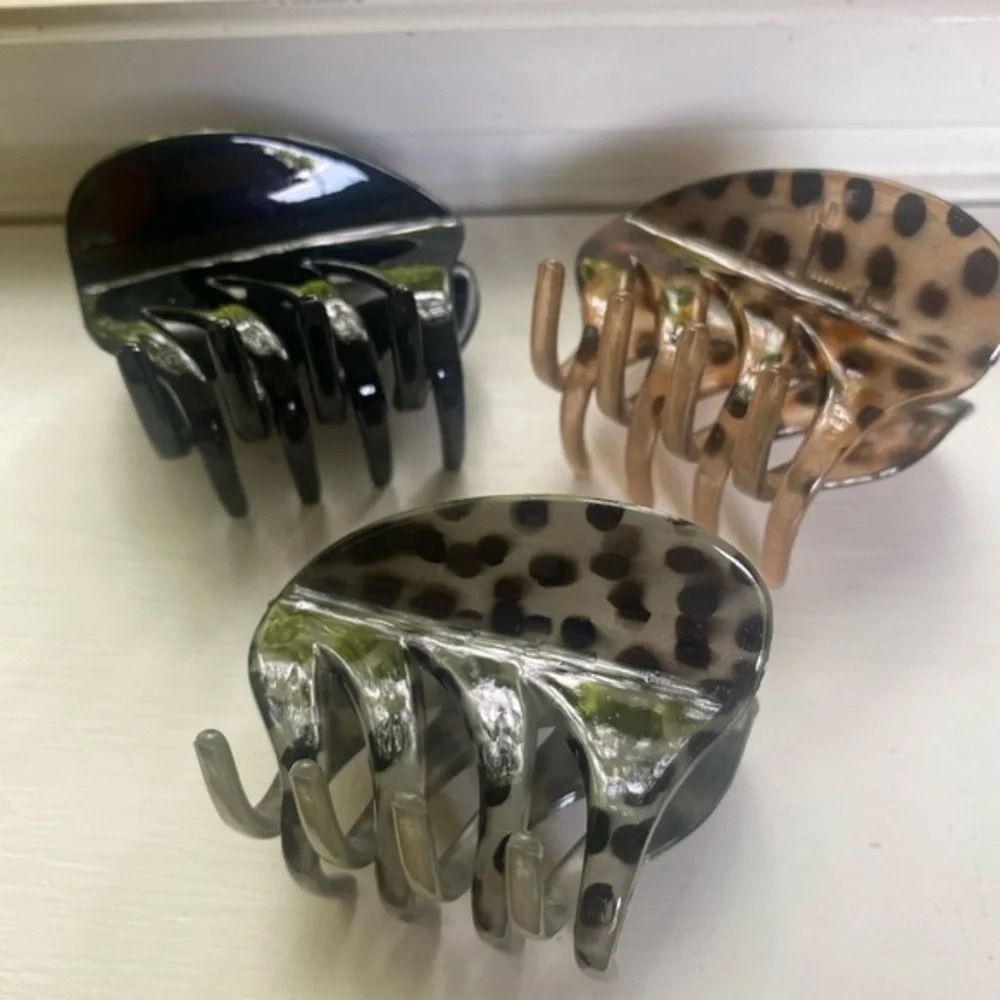 Anthropologie Animal Print Hair Clip Set